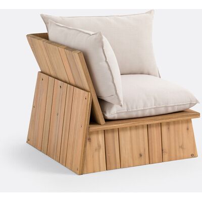 LA REDOUTE INTERIEURS Fauteuil d'angle de jardin, acacia, Brut LA REDOUTE INTERIEURS Fauteuil d'angle de jardin, acacia, Brut