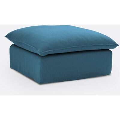 LA REDOUTE INTERIEURS Pouf en lin froissé vert - Pouf LA REDOUTE INTERIEURS Pouf en lin froissé vert - Pouf