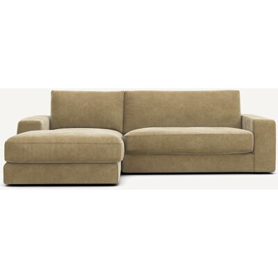 AM.PM Canapé d’angle velours stonewashed, SKANDER AM.PM Canapé d’angle velours stonewashed, SKANDER
