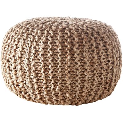 LA REDOUTE INTERIEURS BISHO Pouf en jute - Pouf, Beige, 35x45cm LA REDOUTE INTERIEURS BISHO Pouf en jute - Pouf, Beige, 35x45cm