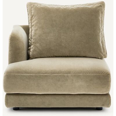 AM.PM Demi-canapé gauche, modulable, assise à angle droit, velours de lin, TIBERIO AM.PM Demi-canapé gauche, modulable, assise à angle droit, velours de lin, TIBERIO