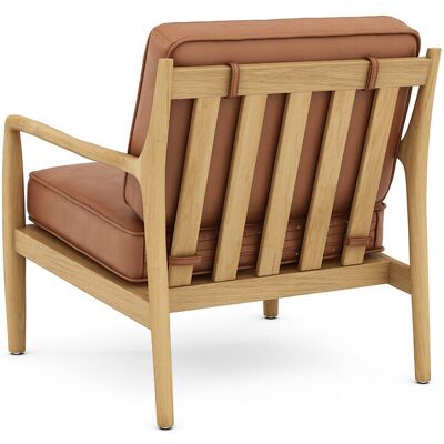 AM.PM Fauteuil chêne, plaqué et cuir, Dilma AM.PM Fauteuil chêne, plaqué et cuir, Dilma