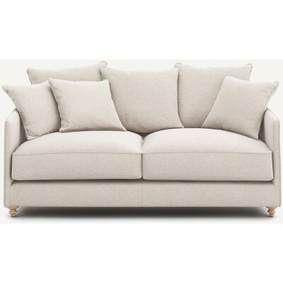 AM.PM Canapé compact, convertible, 3 places, en toile chinée, LAZARE AM.PM Canapé compact, convertible, 3 places, en toile chinée, LAZARE