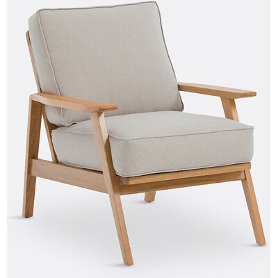 LA REDOUTE INTERIEURS Fauteuil vintage chêne et coton/lin, Linna LA REDOUTE INTERIEURS Fauteuil vintage chêne et coton/lin, Linna