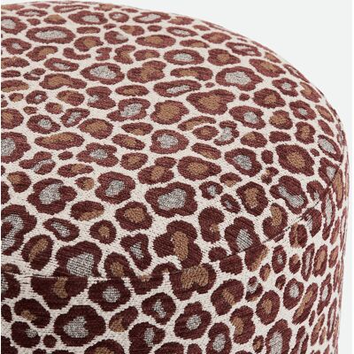 LA REDOUTE INTERIEURS Pouf en tissu texturé, motif léopard, POLINA LA REDOUTE INTERIEURS Pouf en tissu texturé, motif léopard, POLINA