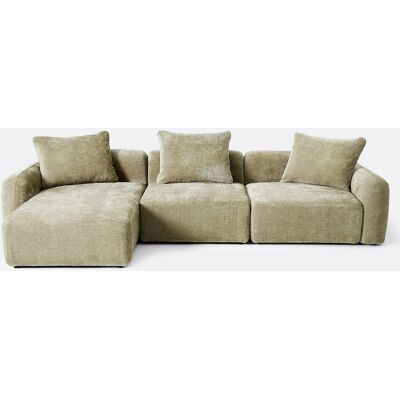 LA REDOUTE INTERIEURS Canapé d'angle modulable gauche 3 places, en chenille jacquard, AMAD LA REDOUTE INTERIEURS Canapé d'angle modulable gauche 3 places, en chenille jacquard, AMAD