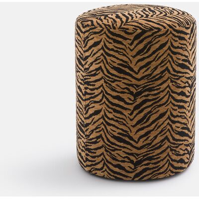 LA REDOUTE INTERIEURS Pouf en tissu texturé, motif tigre, POLINA LA REDOUTE INTERIEURS Pouf en tissu texturé, motif tigre, POLINA