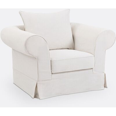 LA REDOUTE INTERIEURS Fauteuil, déhoussable, en lin épais, confort supérieur, ADELIA LA REDOUTE INTERIEURS Fauteuil, déhoussable, en lin épais, confort supérieur, ADELIA