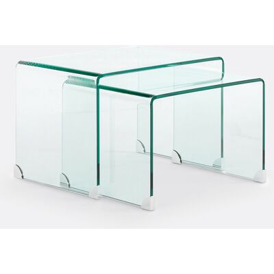 LA REDOUTE INTERIEURS Tables basses gigognes en verre trempé, Joan LA REDOUTE INTERIEURS Tables basses gigognes en verre trempé, Joan