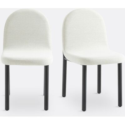 LA REDOUTE INTERIEURS Lot de 2 chaises tissu et métal fer noir, Polly LA REDOUTE INTERIEURS Lot de 2 chaises tissu et métal fer noir, Polly