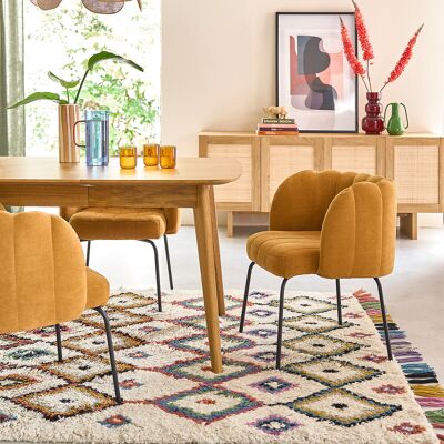 LA REDOUTE INTERIEURS Fauteuil de table velours, Douna LA REDOUTE INTERIEURS Fauteuil de table velours, Douna