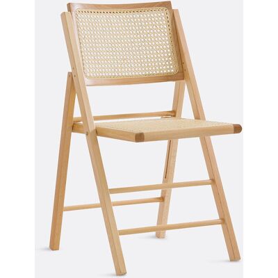LA REDOUTE INTERIEURS Chaise pliante hêtre et cannage, Rivia LA REDOUTE INTERIEURS Chaise pliante hêtre et cannage, Rivia