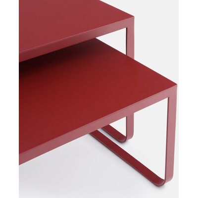 LA REDOUTE INTERIEURS Lot de 2 tables basses gigognes, en métal acier, BATHI LA REDOUTE INTERIEURS Lot de 2 tables basses gigognes, en métal acier, BATHI