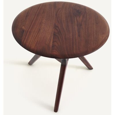 AM.PM Table basse ronde en noyer massif, diamètre 50 cm, MARICIELO AM.PM Table basse ronde en noyer massif, diamètre 50 cm, MARICIELO