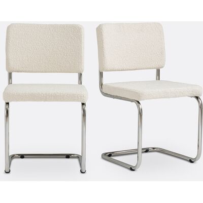 LA REDOUTE INTERIEURS Lot 2 de chaises bouclette, Sarva LA REDOUTE INTERIEURS Lot 2 de chaises bouclette, Sarva