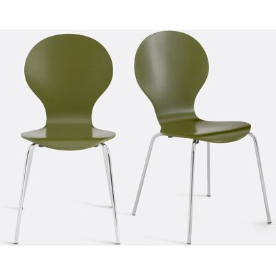 LA REDOUTE INTERIEURS Lot de 2 chaises empilables, Lenon LA REDOUTE INTERIEURS Lot de 2 chaises empilables, Lenon