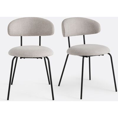 LA REDOUTE INTERIEURS Lot de 2 chaises tissu, Clarvia LA REDOUTE INTERIEURS Lot de 2 chaises tissu, Clarvia