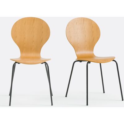 LA REDOUTE INTERIEURS Lot de 2 chaises empilables, Lenon LA REDOUTE INTERIEURS Lot de 2 chaises empilables, Lenon