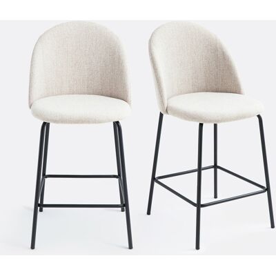 LA REDOUTE INTERIEURS Lot de 2 chaises de bar tissu chiné, Nordie LA REDOUTE INTERIEURS Lot de 2 chaises de bar tissu chiné, Nordie