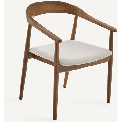 AM.PM Fauteuil de table, en noyer massif et tissu, GALB AM.PM Fauteuil de table, en noyer massif et tissu, GALB