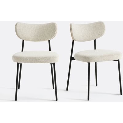 LA REDOUTE INTERIEURS Lot de 2 chaises tissu texturé, Albane LA REDOUTE INTERIEURS Lot de 2 chaises tissu texturé, Albane