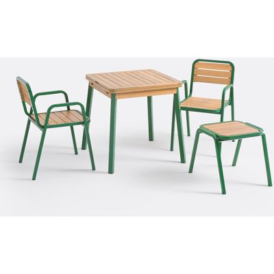 LA REDOUTE INTERIEURS Lot 2 tabourets métal acier et acacia, Jaja LA REDOUTE INTERIEURS Lot 2 tabourets métal acier et acacia, Jaja