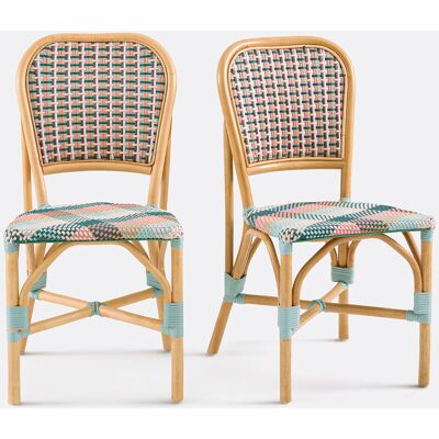 LA REDOUTE INTERIEURS Lot de 2 chaises tressées tartan, Musette LA REDOUTE INTERIEURS Lot de 2 chaises tressées tartan, Musette