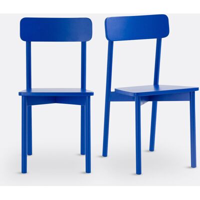 LA REDOUTE INTERIEURS Lot de 2 chaises en hêtre massif coloré, JODI LA REDOUTE INTERIEURS Lot de 2 chaises en hêtre massif coloré, JODI