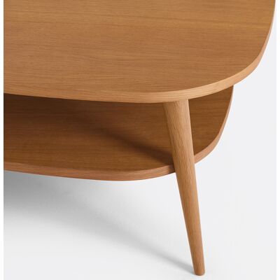 LA REDOUTE INTERIEURS Table basse XL vintage, plaqué chêne, double plateau, longueur 110 cm, QUILDA LA REDOUTE INTERIEURS Table basse XL vintage, plaqué chêne, double plateau, longueur 110 cm, QUILDA