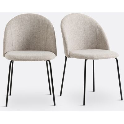 LA REDOUTE INTERIEURS Lot de 2 chaises tissu chiné, Nordie LA REDOUTE INTERIEURS Lot de 2 chaises tissu chiné, Nordie