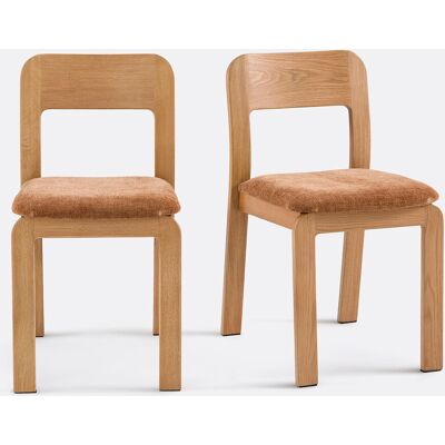LA REDOUTE INTERIEURS Lot de 2 chaises rembourrées en chêne massif Talet LA REDOUTE INTERIEURS Lot de 2 chaises rembourrées en chêne massif Talet