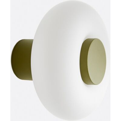 LA REDOUTE INTERIEURS Applique ou plafonnier, en métal fer et opaline, diamètre 21,5 cm, OMER LA REDOUTE INTERIEURS Applique ou plafonnier, en métal fer et opaline, diamètre 21,5 cm, OMER