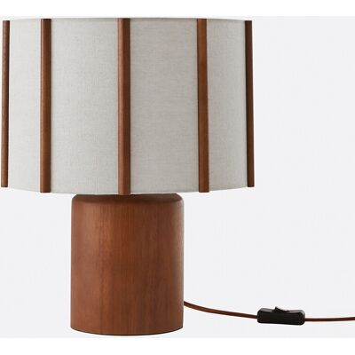 LA REDOUTE INTERIEURS Lampe à poser en hévéa et lin, Vintela LA REDOUTE INTERIEURS Lampe à poser en hévéa et lin, Vintela
