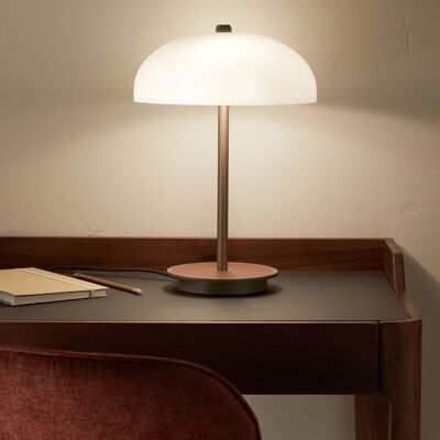 AM.PM Lampe de bureau verre, métal et simili, Beaudouin AM.PM Lampe de bureau verre, métal et simili, Beaudouin