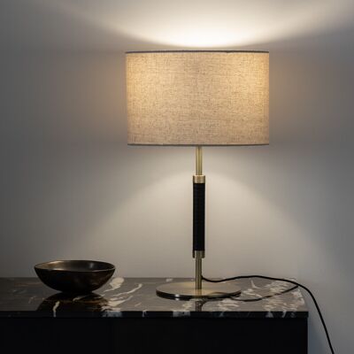 AM.PM Lampe métal fer, laiton et lin, JIHANA AM.PM Lampe métal fer, laiton et lin, JIHANA
