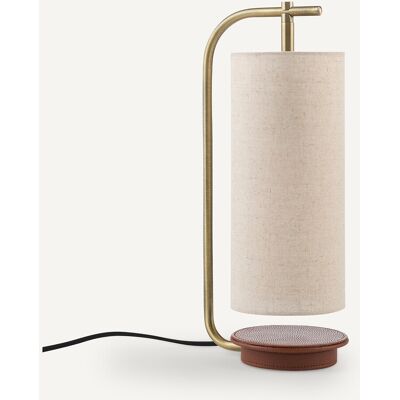 Lampe Yob Am.pm - Lin, Métal, Cuir Synthétique - Lampe de Nuit Lampe Yob Am.pm - Lin, Métal, Cuir Synthétique - Lampe de Nuit