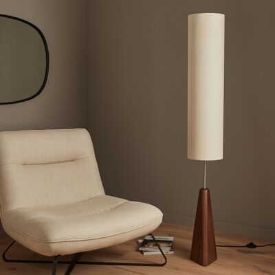 Am.pm Lampe de sol Nestwood - Bois, Abat-jour écru, Chêne durable, 157,5cm Am.pm Lampe de sol Nestwood - Bois, Abat-jour écru, Chêne durable, 157,5cm
