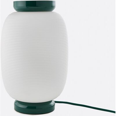 LA REDOUTE INTERIEURS Lampe à poser en verre opaline rainuré et métal fer, TILAN LA REDOUTE INTERIEURS Lampe à poser en verre opaline rainuré et métal fer, TILAN