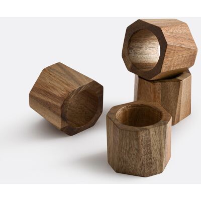 LA REDOUTE INTERIEURS Lot de 4 ronds de serviette en acacia, Akacito LA REDOUTE INTERIEURS Lot de 4 ronds de serviette en acacia, Akacito