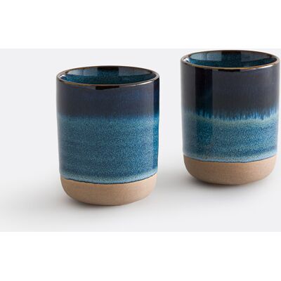 LA REDOUTE INTERIEURS Lot de 2 tasses, en grès émail réactif, BISCETO LA REDOUTE INTERIEURS Lot de 2 tasses, en grès émail réactif, BISCETO