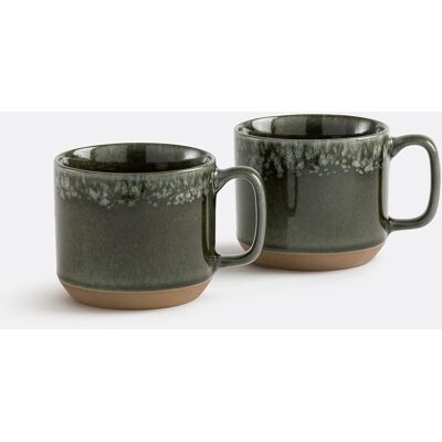 LA REDOUTE INTERIEURS Lot de 2 mugs en céramique, Julio LA REDOUTE INTERIEURS Lot de 2 mugs en céramique, Julio