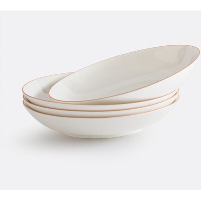 LA REDOUTE INTERIEURS Lot de 4 assiettes creuses porcelaine, Malo LA REDOUTE INTERIEURS Lot de 4 assiettes creuses porcelaine, Malo
