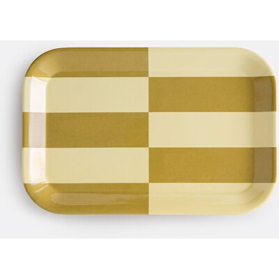 LA REDOUTE INTERIEURS Plateau bicolore motif graphique, taille S, TABAKA LA REDOUTE INTERIEURS Plateau bicolore motif graphique, taille S, TABAKA
