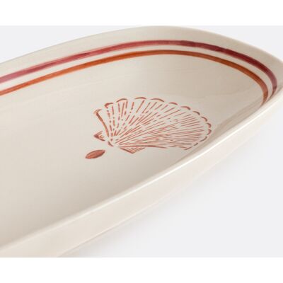 LA REDOUTE INTERIEURS Plat en céramique, motif coquillage, OMANA LA REDOUTE INTERIEURS Plat en céramique, motif coquillage, OMANA
