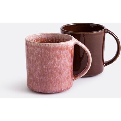LA REDOUTE INTERIEURS Lot de 2 mugs en grès émail réactif, Sintra LA REDOUTE INTERIEURS Lot de 2 mugs en grès émail réactif, Sintra