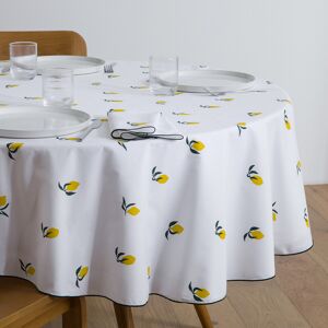 LA REDOUTE INTERIEURS Nappe ronde imprimée, en coton, CITRON LA REDOUTE INTERIEURS Nappe ronde imprimée, en coton, CITRON