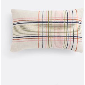 MAPOÉSIE X LA REDOUTE INTÉRIEURS Housse de coussin rectangulaire en coton avec carreaux brodés MAPOÉSIE X LA REDOUTE INTÉRIEURS Housse de coussin rectangulaire en coton avec carreaux brodés