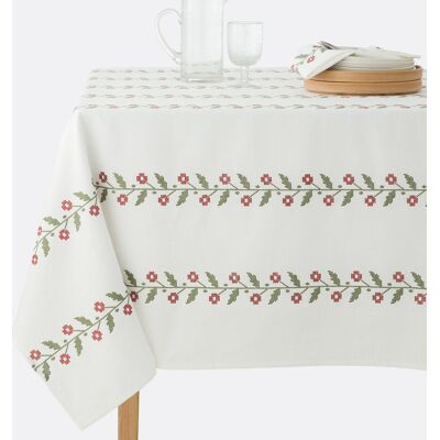 LA REDOUTE INTERIEURS Nappe en coton lavé brodé, Auvray LA REDOUTE INTERIEURS Nappe en coton lavé brodé, Auvray