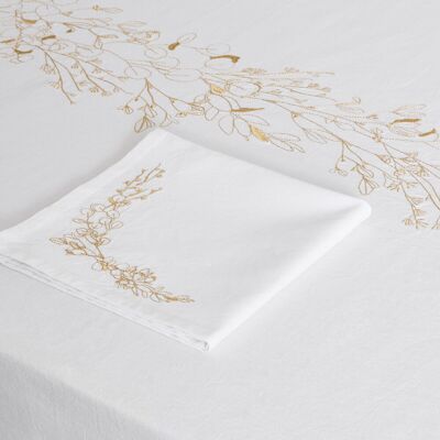 LA REDOUTE INTERIEURS Lot de 4 serviettes de table brodées, en coton lavé, EVANNA LA REDOUTE INTERIEURS Lot de 4 serviettes de table brodées, en coton lavé, EVANNA