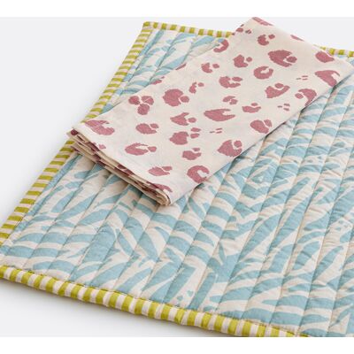 LA REDOUTE INTERIEURS Lot 4 serviettes de table en voile de coton imprimé, LEAN LA REDOUTE INTERIEURS Lot 4 serviettes de table en voile de coton imprimé, LEAN 